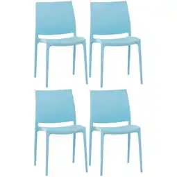 Netto Marken-Discount CLP 4er Set Stühle Maya I Wetterbeständige Stapelstühle bis zu 130 kg belastbar Angebot
