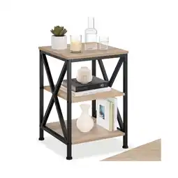 Netto Marken-Discount tectake Beistelltisch, Industrial Style, mit 3 Ablagen, 40,5 x 40,5 x 60,5 cm Angebot