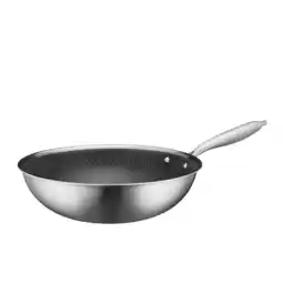 Netto Marken-Discount Mäser Wok 30 cm, Edelstahl Hestia Keramik Silber / Schwarz Angebot