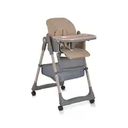 Netto Marken-Discount Moni Kinderhochstuhl Lindo klappbar Lätzchen Besteck Räder Korb höhenverstellbar beige Angebot