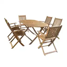 Netto Marken-Discount 7tlg. Sitzgruppe Boston aus Akazienholz Angebot
