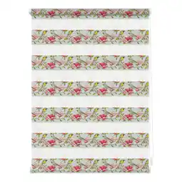 Netto Marken-Discount Lichtblick Duo Rollo Klemmfix, ohne Bohren, blickdicht, Birds - Grün Pink Angebot