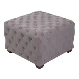 Netto Marken-Discount CLP Sitzhocker Nimes Stoff I Polsterhocker Eckig I Gesteppter Hocker Mit Zierknöpfen I Gepolstert Angebot
