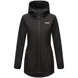Netto Marken-Discount MARIKOO Damen Sportliche Jacke Outdoorjacke Lange Übergangs Regenjacke mit Kapuze Honigbeere Angebot