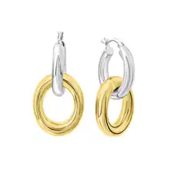 Netto Marken-Discount Celesta Silber Creolen mit Einhänger 925 Sterling Silber zweifarbig Angebot