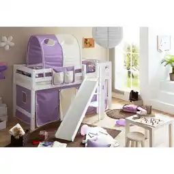 Netto Marken-Discount TiCAA Hochbett mit Rutsche Podestbett Tino Buche Weiß Classic, teilbar mit Farbauswahl Angebot