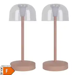 Netto Marken-Discount Näve 2er-Set Akku-/Tischleuchte GOMBA H: 18,5cm frosted almond Angebot