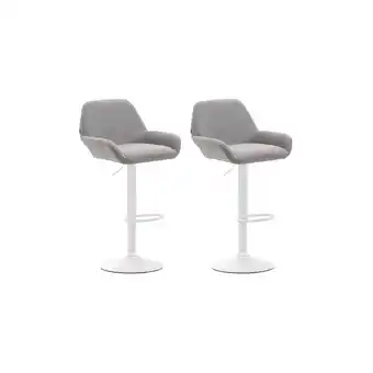 Netto Marken-Discount CLP 2er Set Barhocker Braga Mit Stoffbezug I 2 x Barstuhl Mit Lehne Und Fußstütze Angebot
