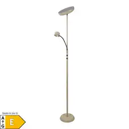 Netto Marken-Discount Näve LED Stehleuchte ROMIS mit Lesearm H:180cm frosted almond Angebot