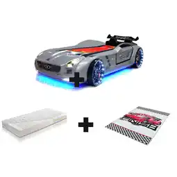 Netto Marken-Discount Autobett Kinderbett Rio Roadster LED Sound Sportsitze Lattenrost Spoiler 90x190 cm Angebot