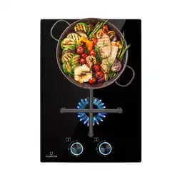 Netto Marken-Discount Illuminosa Domino Gaskochfeld 2-flammig Sabaf-Brenner Glaskeramik Schwarz 2 Angebot