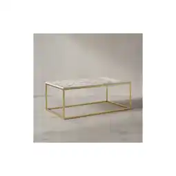 Netto Marken-Discount KADIMA DESIGN Couchtisch in Marmor-Optik mit Metallbeine, rechteckig, 100x60x40 cm - Serie MARBRIX Angebot