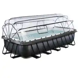 Netto Marken-Discount EXIT Black Leather Pool mit Sandfilterpumpe, Abdeckung und Wärmepumpe, versch Ausführungen Angebot