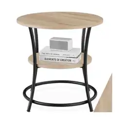 Netto Marken-Discount tectake Beistelltisch, Industrial Style, rund, mit 2 Ablagen, 55 x 56 cm Angebot