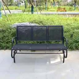 Netto Marken-Discount 3-Sitzer Garten Schaukelbank, ca. 151 x 70 x 83 cm - Schwarz Angebot