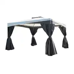 Netto Marken-Discount Sojag Pavillon Malta 1014 Schwarz 305x430x271cm Angebot