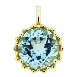 Netto Marken-Discount Orolino Anhänger 585 Gold mit Topas blau (beh.) 11,5mm rund Angebot