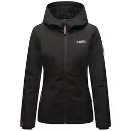 Netto Marken-Discount MARIKOO Damen Sportliche Outdoorjacke Übergangs Regenjacke mit Kapuze Brombeere Angebot