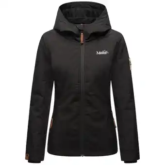 Netto Marken-Discount MARIKOO Damen Sportliche Outdoorjacke Übergangs Regenjacke mit Kapuze Brombeere Angebot