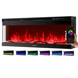 Netto Marken-Discount Echos Elektrokamin mit Heizlüfter 13 realistische Flammeneffekte APP-Steuerung 1500W Angebot