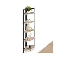 Netto Marken-Discount tectake Eckregal, Industrial Style, mit 5 Ebenen, inklusive Kippschutz, 30 x 30 x 150 cm Angebot