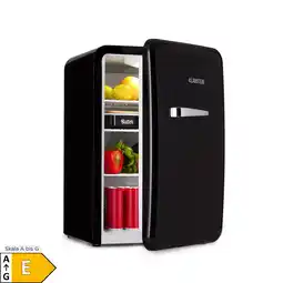Netto Marken-Discount Audrey Retro-Kühlschrank 70 Liter 3 Regale 2 Türfächer Innenbeleuchtung Schwarz 70 Liter Angebot