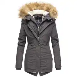 Netto Marken-Discount MARIKOO Damen Edler Wintermantel Winterparka mit Kunstfellkapuze Akira Angebot