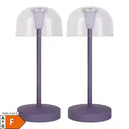 Netto Marken-Discount Näve 2er-Set Akku-/Tischleuchte GOMBA H: 18,5cm brombeere Angebot