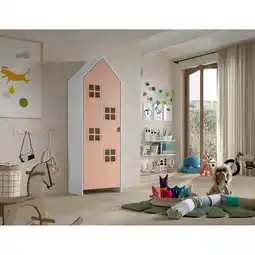 Netto Marken-Discount CASAMI BRUGES Schrank mit 1 Tür, 4 Fenster, Ausführung MDF pink lackiert Angebot