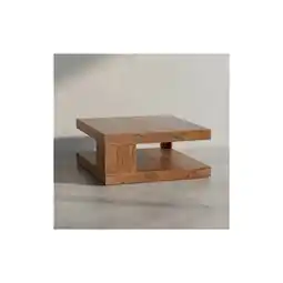 Netto Marken-Discount KADIMA DESIGN Sheesham Wohnzimmertisch Massiv, Quadratisch, 90x90 cm, Einzigartiges Unikat Angebot