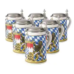 Netto Marken-Discount Seltmann Weiden Bierkrüge mit Deckel Bayern 0,75 l 6er Set Angebot