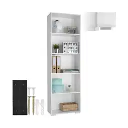 Netto Marken-Discount tectake Bücherregal, MDF, bodenschonende Kunststofffüße, 60 x 30 x 190 cm Angebot