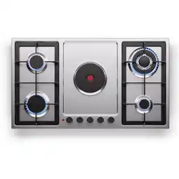 Netto Marken-Discount MultiChef 5 Hot Plate Elektro- und Gaskochfeld 5 Kochzonen 4 Gasbrenner 1 Elektrokochfeld Angebot