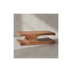 Netto Marken-Discount KADIMA DESIGN Couchtisch TEKO Massivholz: 2 Ablagefächer, 118x38x70 cm, handgefertigt, pflegeleicht Angebot
