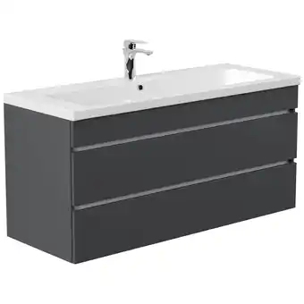 Netto Marken-Discount Badmöbel Fellini 120 SoftClose eiche gold mit grifflosen Schubladen Angebot