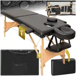 Netto Marken-Discount tectake 2 Zonen Massageliege, Breite 61 cm, Polsterung 5 cm, mit Holzgestell, 210 x 95 x 84 cm Angebot