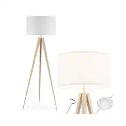 Netto Marken-Discount tectake Stehleuchte, Dreibeingestell aus Stahl, 60 W, Fußschalter, 57 x 57 x 158 cm Angebot