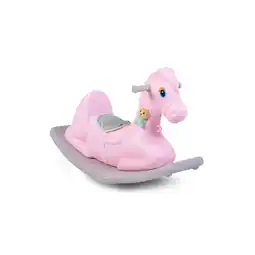 Netto Marken-Discount Moni Schaukeltier Pferd 18101 Napoleon aus Kunststoff drinnen draußen ab 1 Jahr rosa Angebot