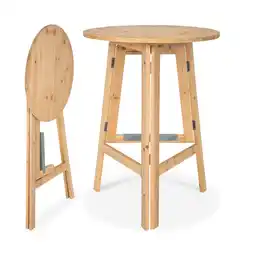 Netto Marken-Discount tectake Stehtisch, aus Holz, rund, standfest, Stabilisierungsschiene aus Metall Angebot