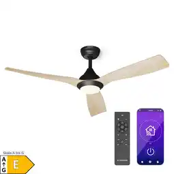 Netto Marken-Discount Fiji Flow 2-in-1-Deckenventilator 132 cm LED Fernbedienung App-Steuerung 2 Laufrichtungen dimmbar Angebot