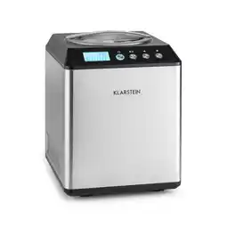 Netto Marken-Discount Vanilla Sky Eiscreme-Maschine Kompressor 2l 180W Edelstahl silber Silber Angebot