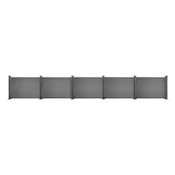 Netto Marken-Discount WPC-Sichtschutzzaun Valla 5x Element + 6x Pfosten - Grau Angebot