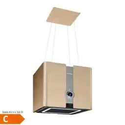 Netto Marken-Discount Futurelight Smart Inselabzugshaube Umluft 420m³/h LED Edelstahl Gold Angebot
