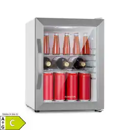 Netto Marken-Discount Beersafe M Crystal White Kühlschrank 33 Ltr 2 Böden Glastür Edelstahl Angebot
