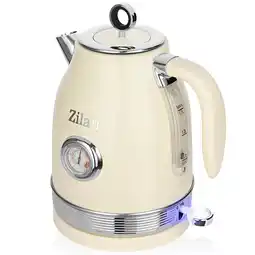 Netto Marken-Discount Zilan Retro Wasserkocher Edelstahl 1,7L kabellos mit 360° Basis 2200W Beige Angebot