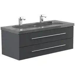 Netto Marken-Discount Badmöbel Granit G654 YAMO 130 cm 2 Hahnlöcher SoftClose in versch. Ausführungen Angebot