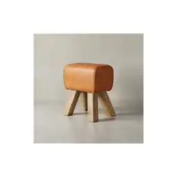 Netto Marken-Discount KADIMA DESIGN Retro Turnhocker aus Echtleder und Holz, stabil und luxuriös, handgefertigt Angebot