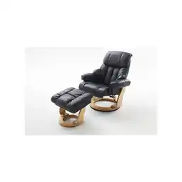 Netto Marken-Discount iNNoSeat by MCA + CALGARY Relaxer mit Hocker - versch. Farben - Schwarz/Natur Angebot