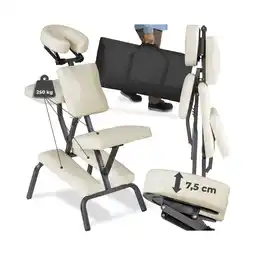 Netto Marken-Discount tectake Massagestuhl, klappbar, gepolsterte Beinablagen, 80 x 50 x 105 cm Angebot
