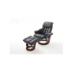 Netto Marken-Discount iNNoSeat by MCA + CALGARY Relaxer mit Hocker - versch. Farben - Schwarz/Wallnuss Angebot